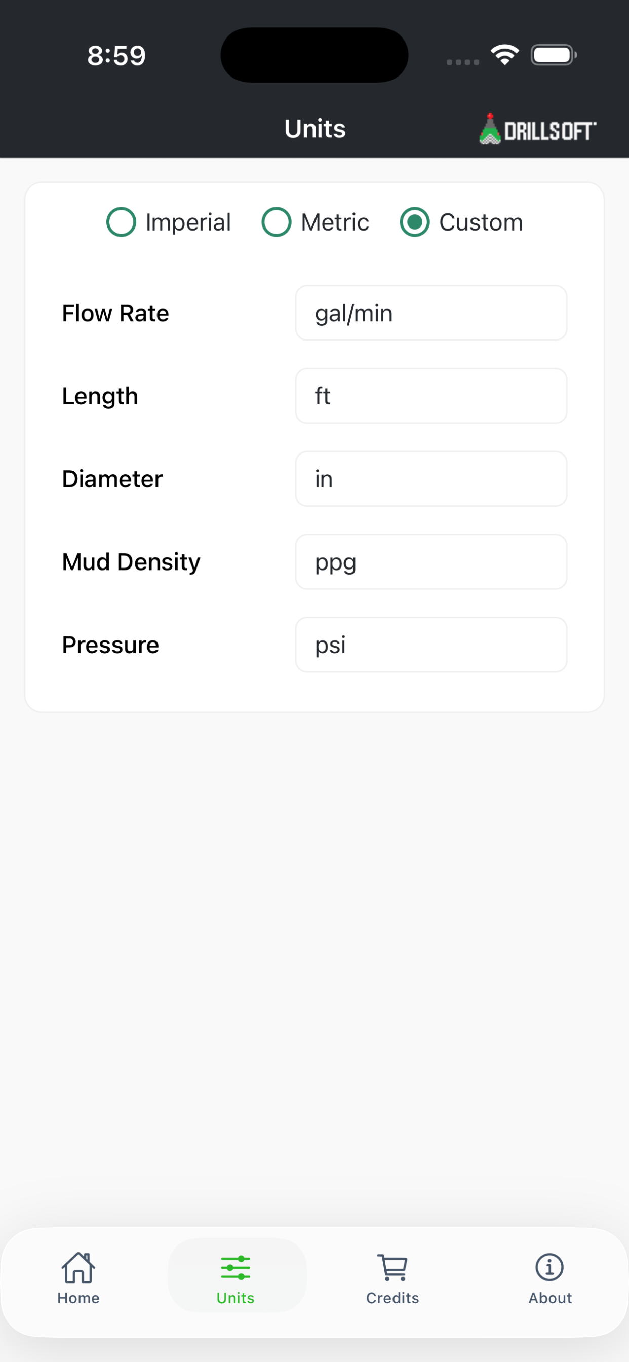 Friction Drilling Calculator — captura 1